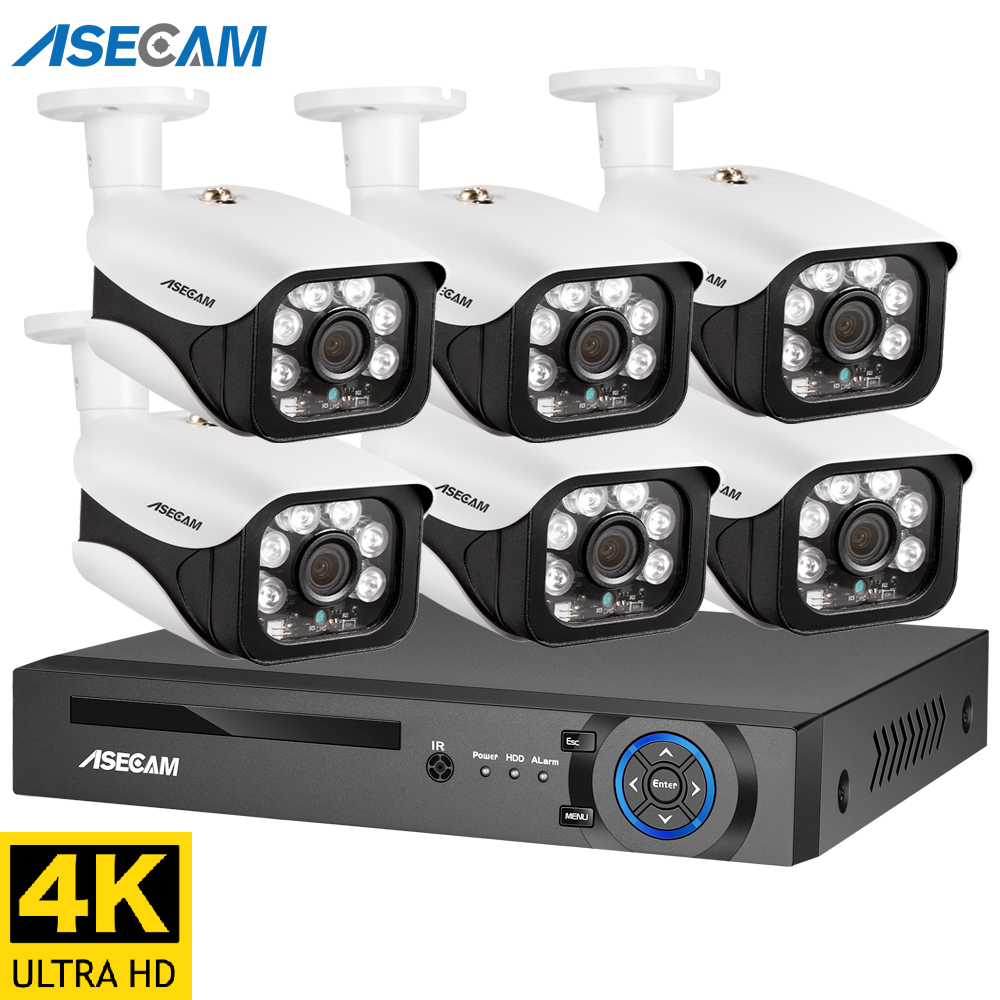 Home Security Kit With Camera - 8MP 4K camera video surveillance POE