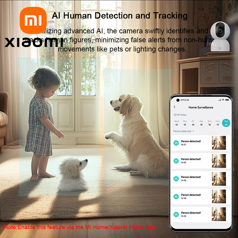 Home Security Camera 360 Xiaomi - Caméra intelligente Wifi de sécurité domestique