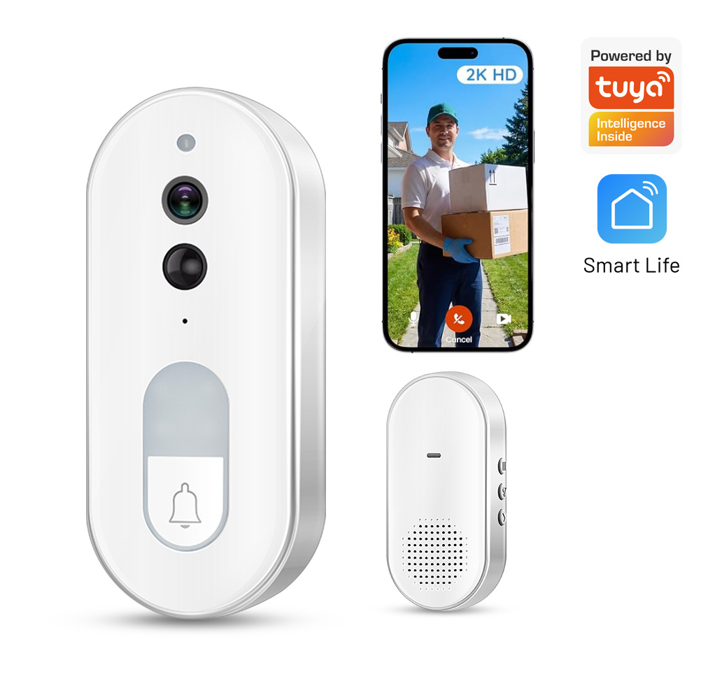 Home Security Google Camera - Sonnette vidéo intelligente Tuya, sans fil,