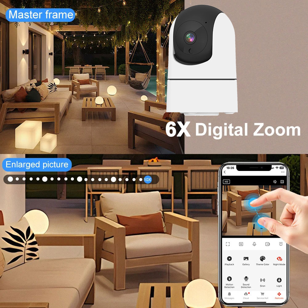 Home Security Google Camera - Caméra WiFi 6MP Tuya Smart Home