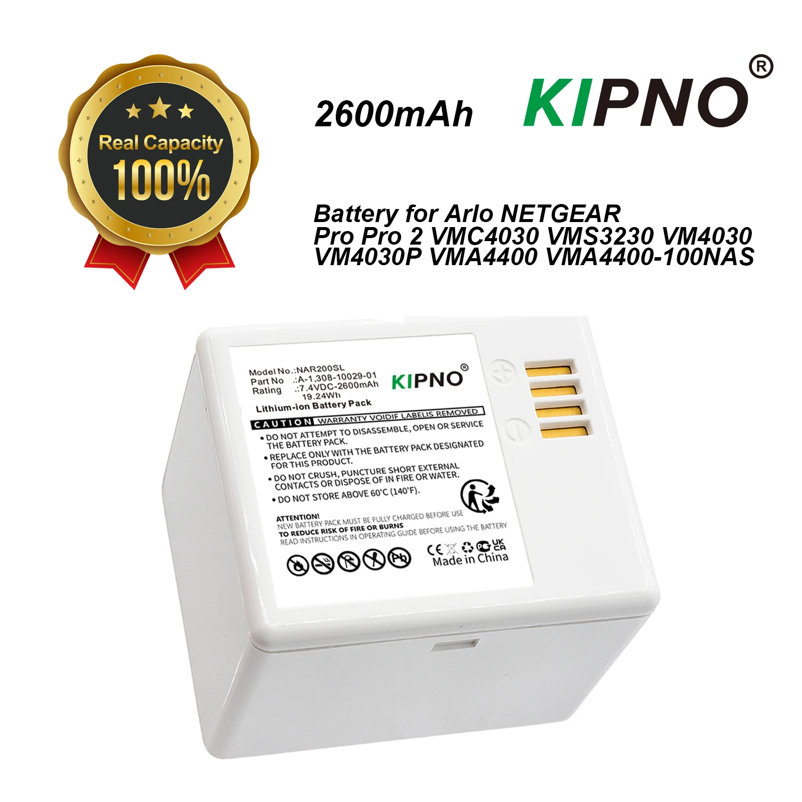 Home Security Battery Replacement - KIPNO batterie de remplacement A-1 pour