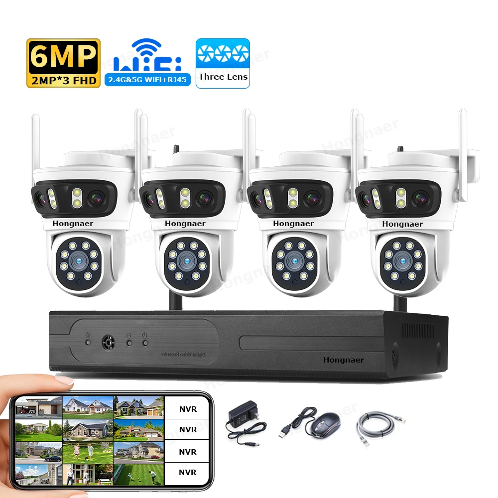 Home Security Cameras Wireless - Kit Système de Caméras de Surveillance