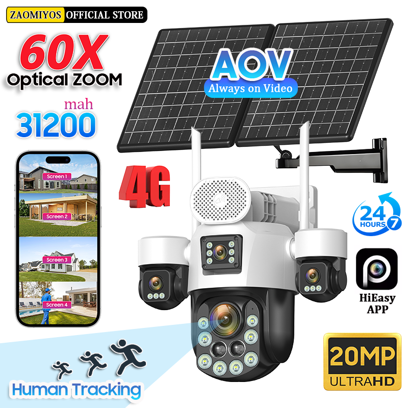 Home Security Ultimate - 4 objectifs extérieurs 360° ° Caméra