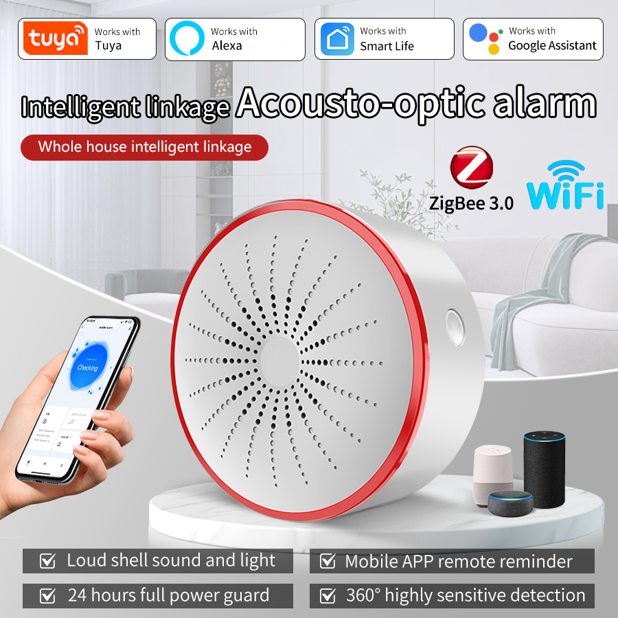 Sim Gsm Alarm - Sirène d'alarme intelligente Tuya WiFi ZigBee,