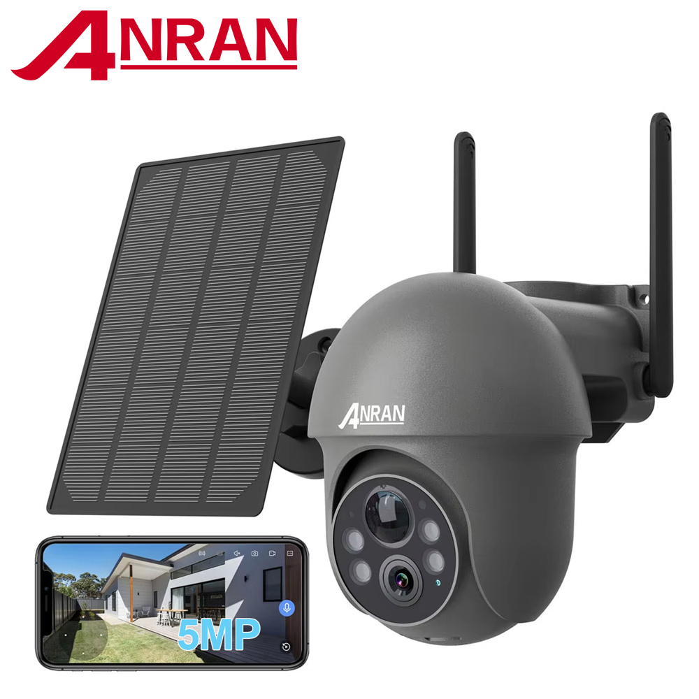 Home Security Cameras Wireless - ANRAN 2K WiFi caméra 3/5MP panneau