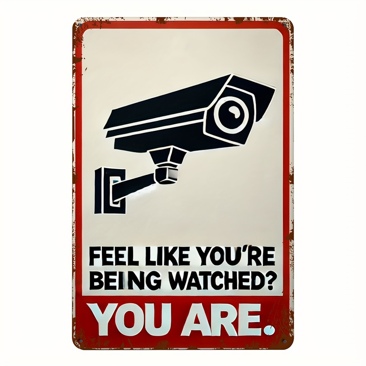 Home Security Camera - Panneau d'avertissement de caméra de sécurité