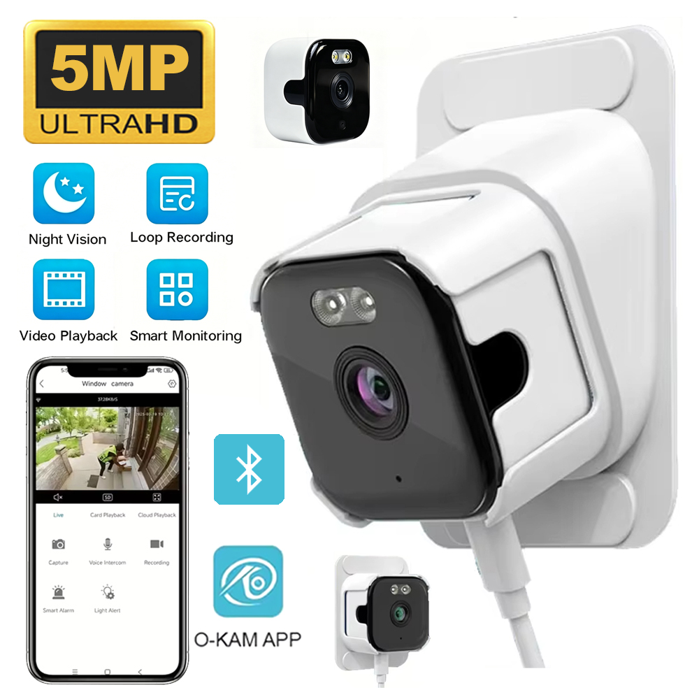 Home Security Google Camera - Caméra de sécurité pour fenêtre 5MP,