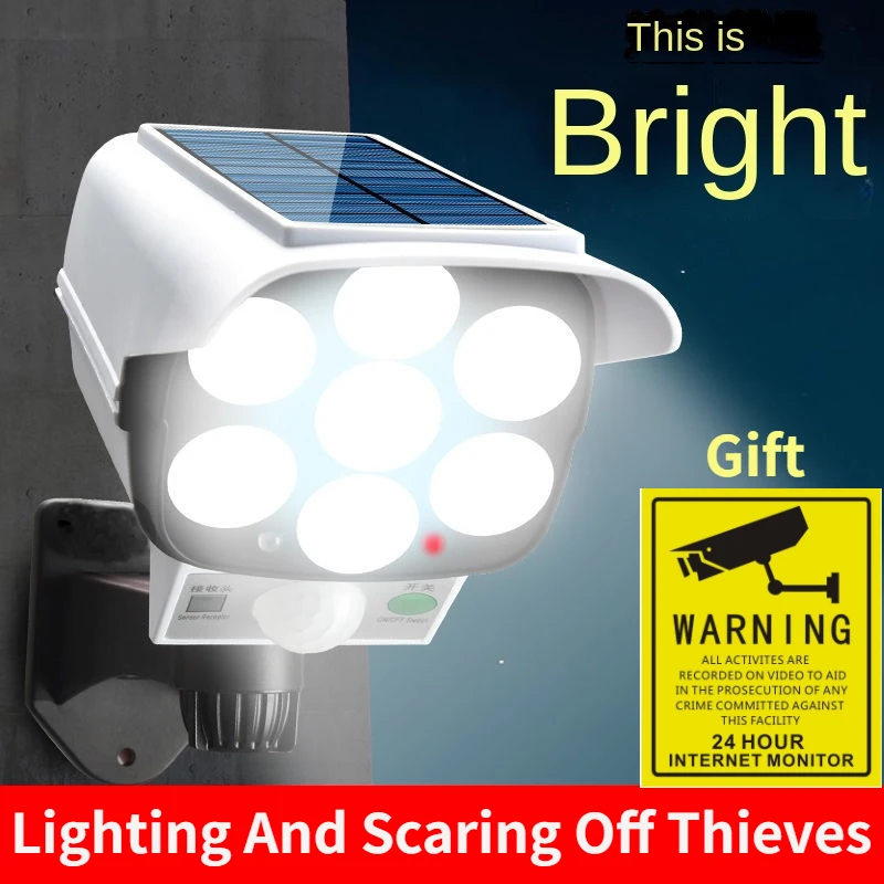 Home Security Cameras Wireless - Lumière solaire extérieure capteur de mouvement