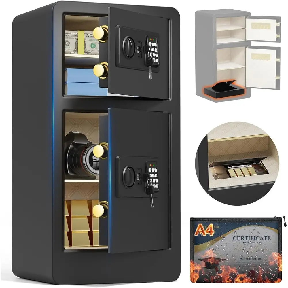 Safe Box Digital - Coffre-fort extra large imperméable et ignifuge