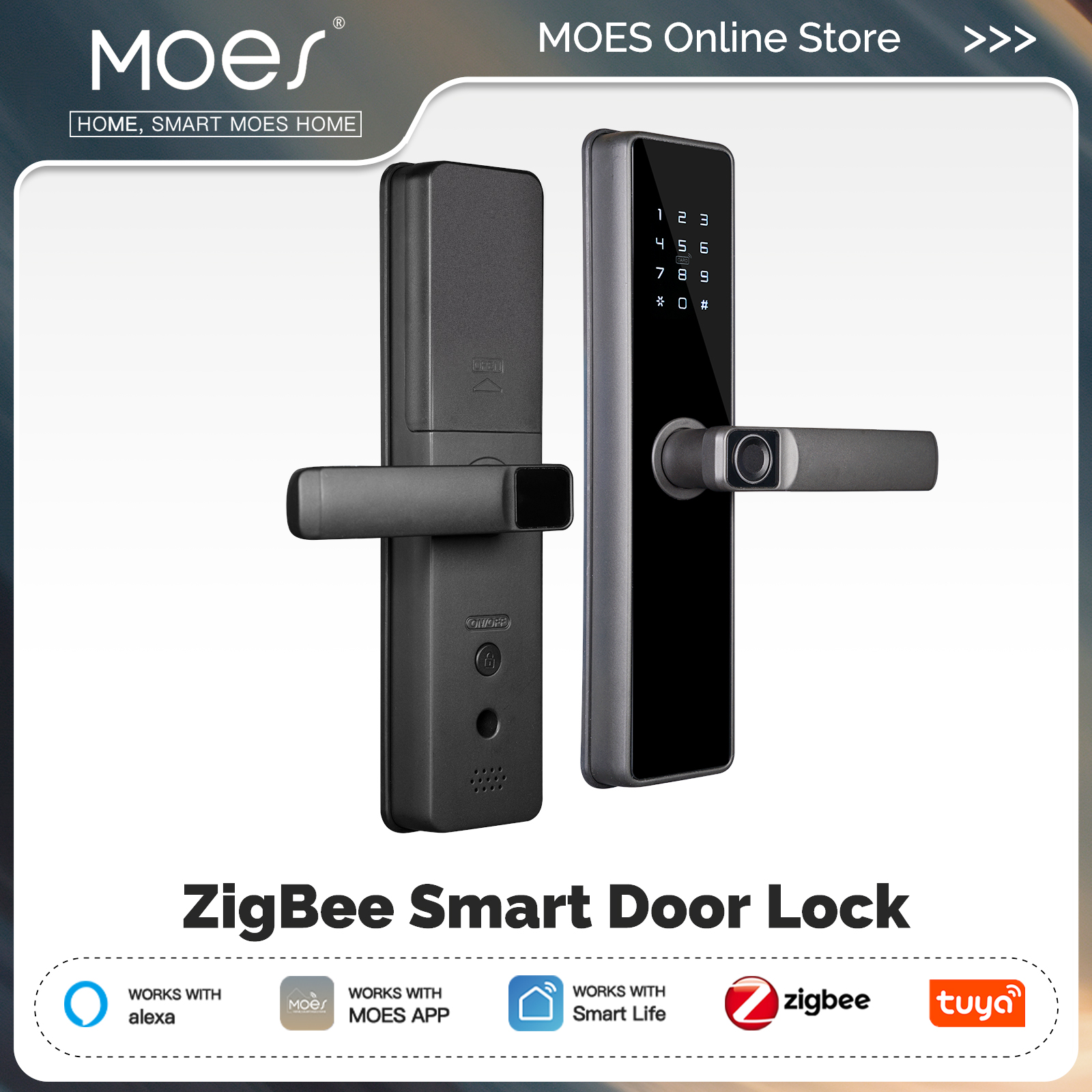Home Security Tapo - MOES-Serrure de porte intelligente Tuya Zigequation,