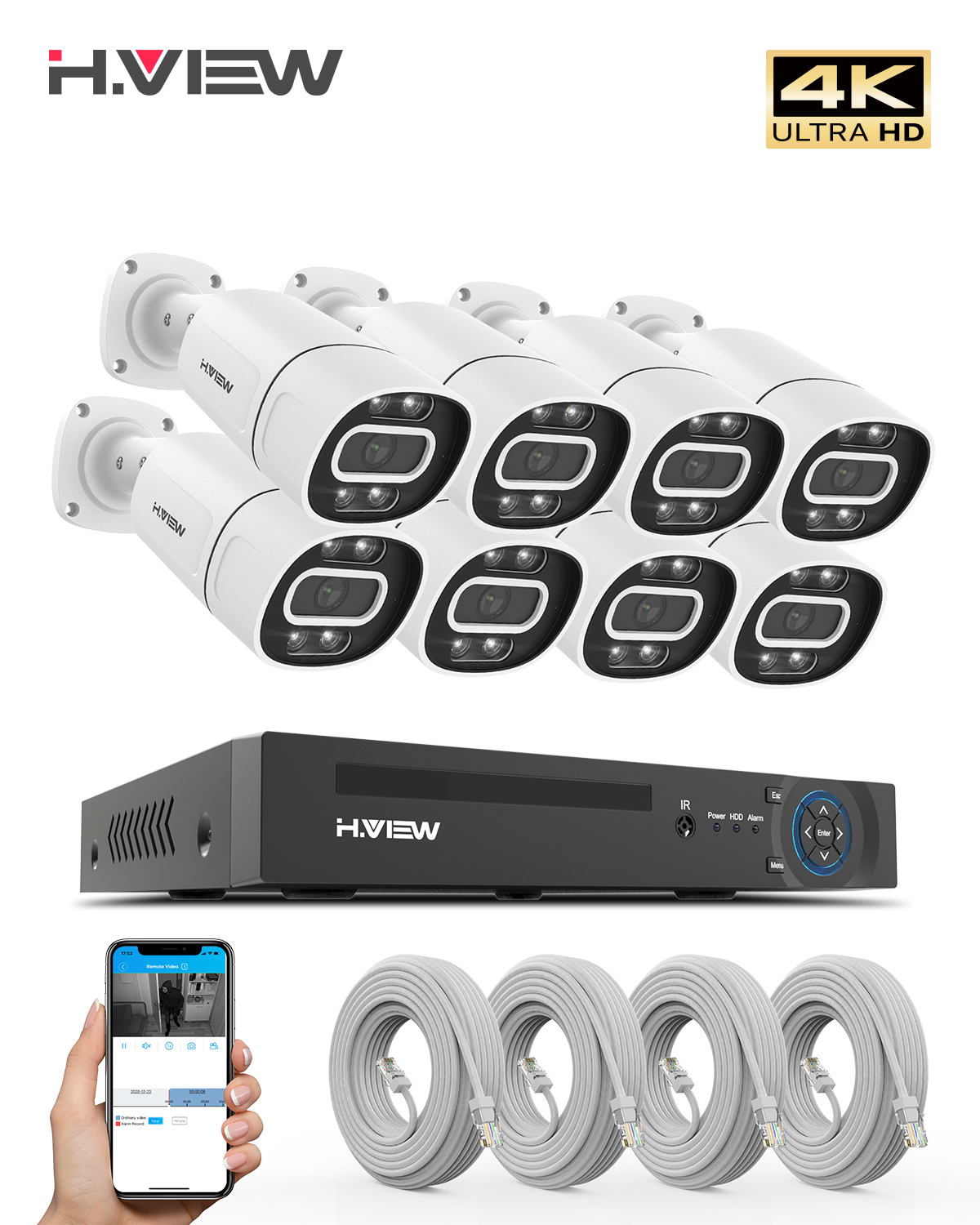 Home Security Kit With Camera - Système de caméra de sécurité CCTV
