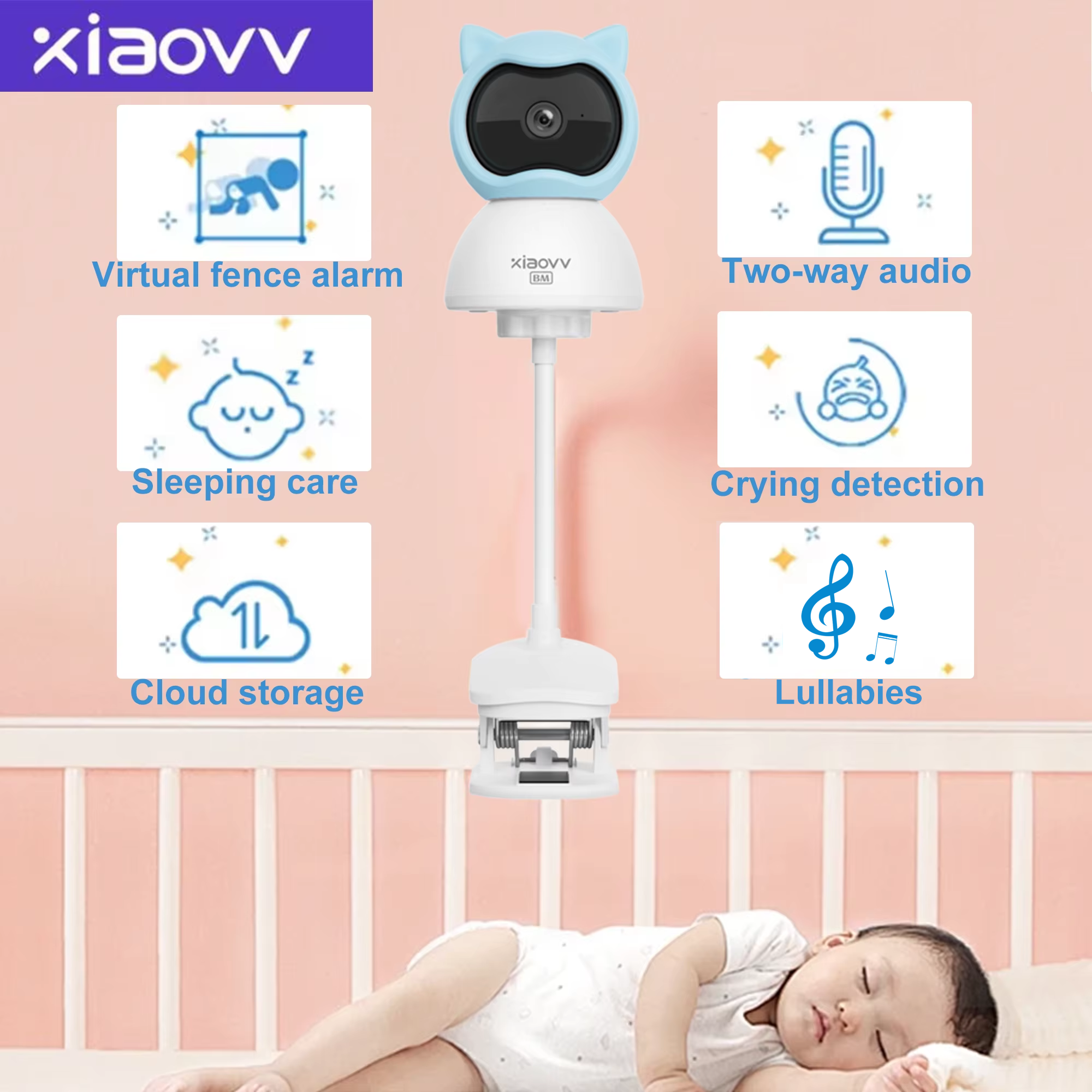 Home Security Camera Installation - 4MP WiFi xiaovv intérieur bébé moniteur