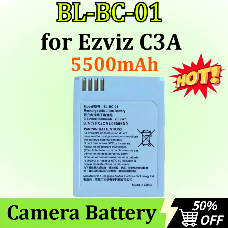 Home Security Battery Replacement - Nouveau BL-BC-01 3.8V 5500mAh 20.9Wh batterie