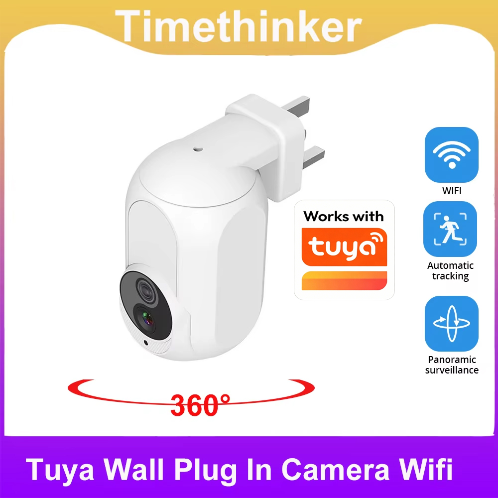 Home Security Google Camera - Caméra à brancher murale Tuya Wifi