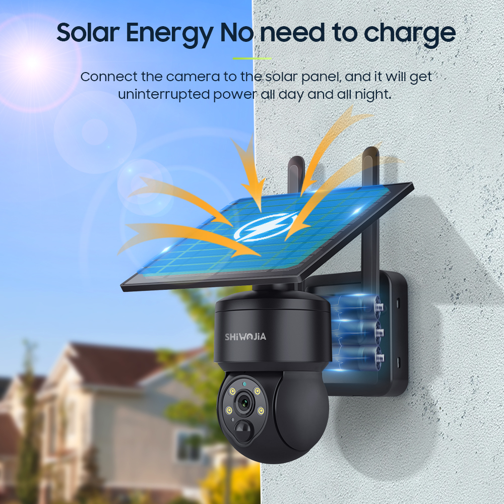 WinterWOJIA-Caméra solaire PTZ - Home Security Cameras Wireless avis et prix