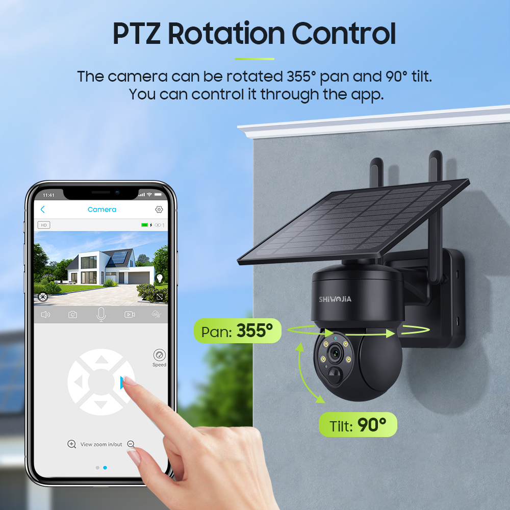 WinterWOJIA-Caméra solaire PTZ - Home Security Cameras Wireless avis et prix