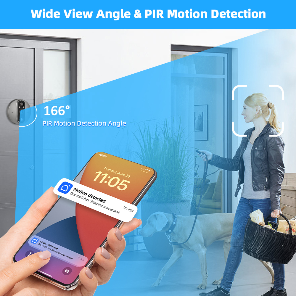3MP Tuya Smart Peephole avec c - Home Security Google Camera avis et prix