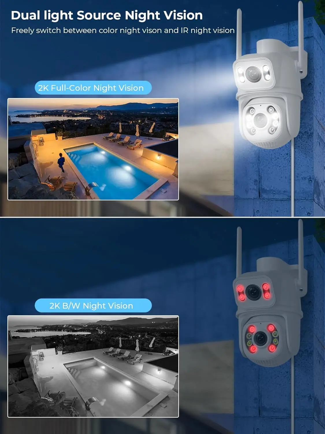 Caméra dôme PTZ WiFi extérieur - Home Security Google Camera avis et prix