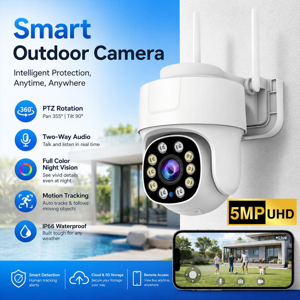 Caméra de sécurité WiFi PTZ ex - Home Security Prices avis et prix