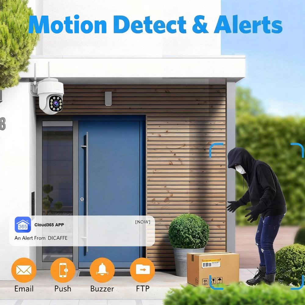 Caméra de sécurité WiFi PTZ ex - Home Security Prices avis et prix