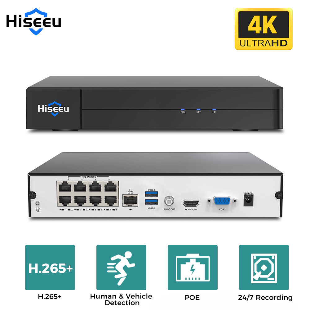 Hiseeu 8CH 4K PoE NVR réseau e - Home Security Camera avis et prix