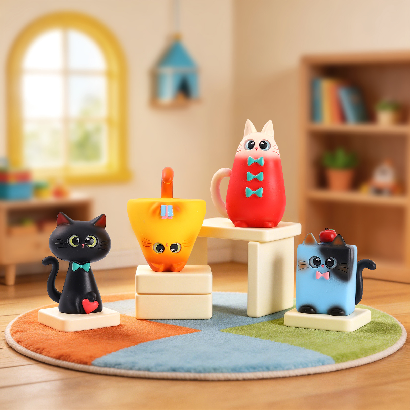 Figurine de chat en résine pou - Home Security Items avis et prix