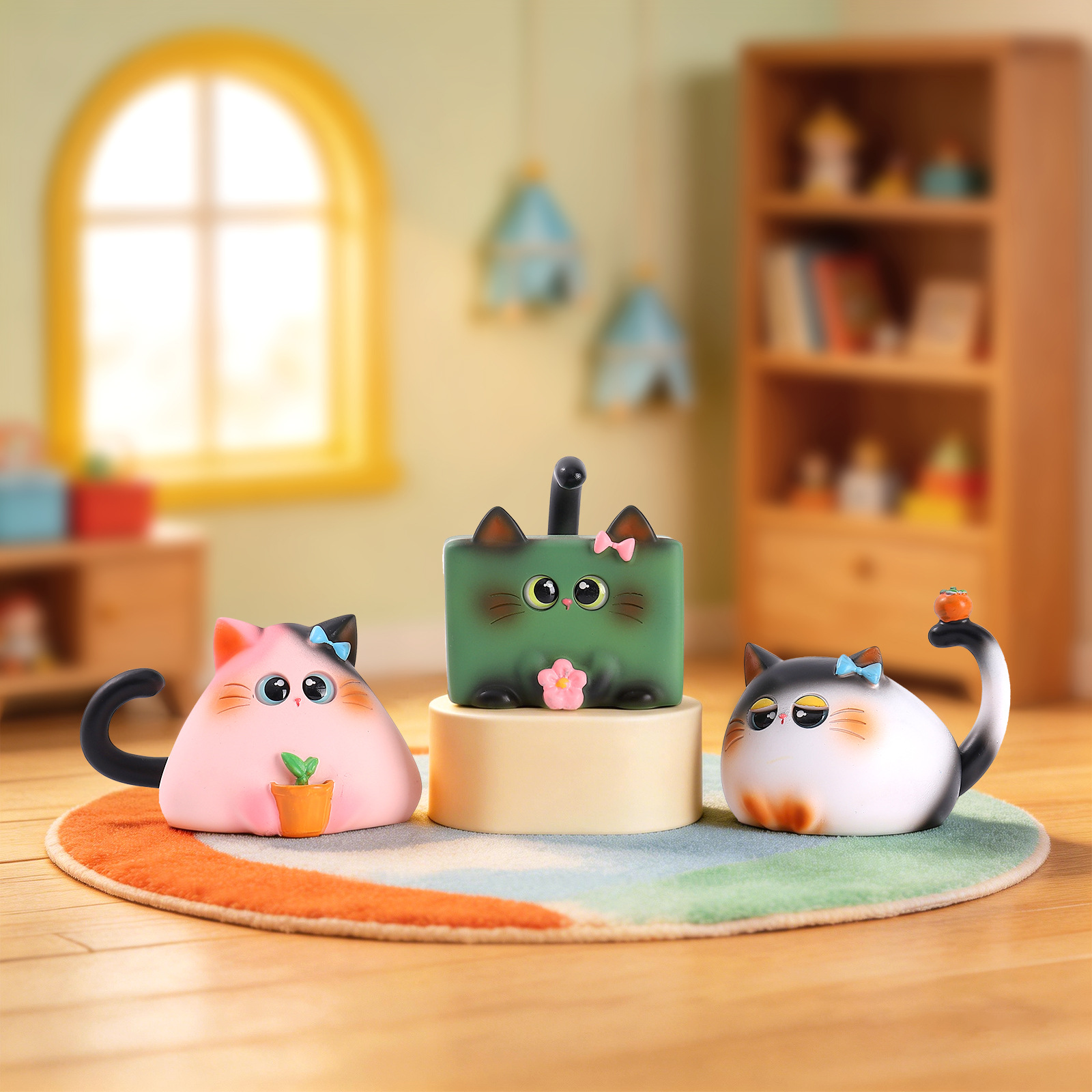 Figurine de chat en résine pou - Home Security Items avis et prix