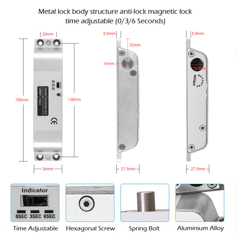 Serrure à boulon électrique NC - Safe Box Digital avis et prix