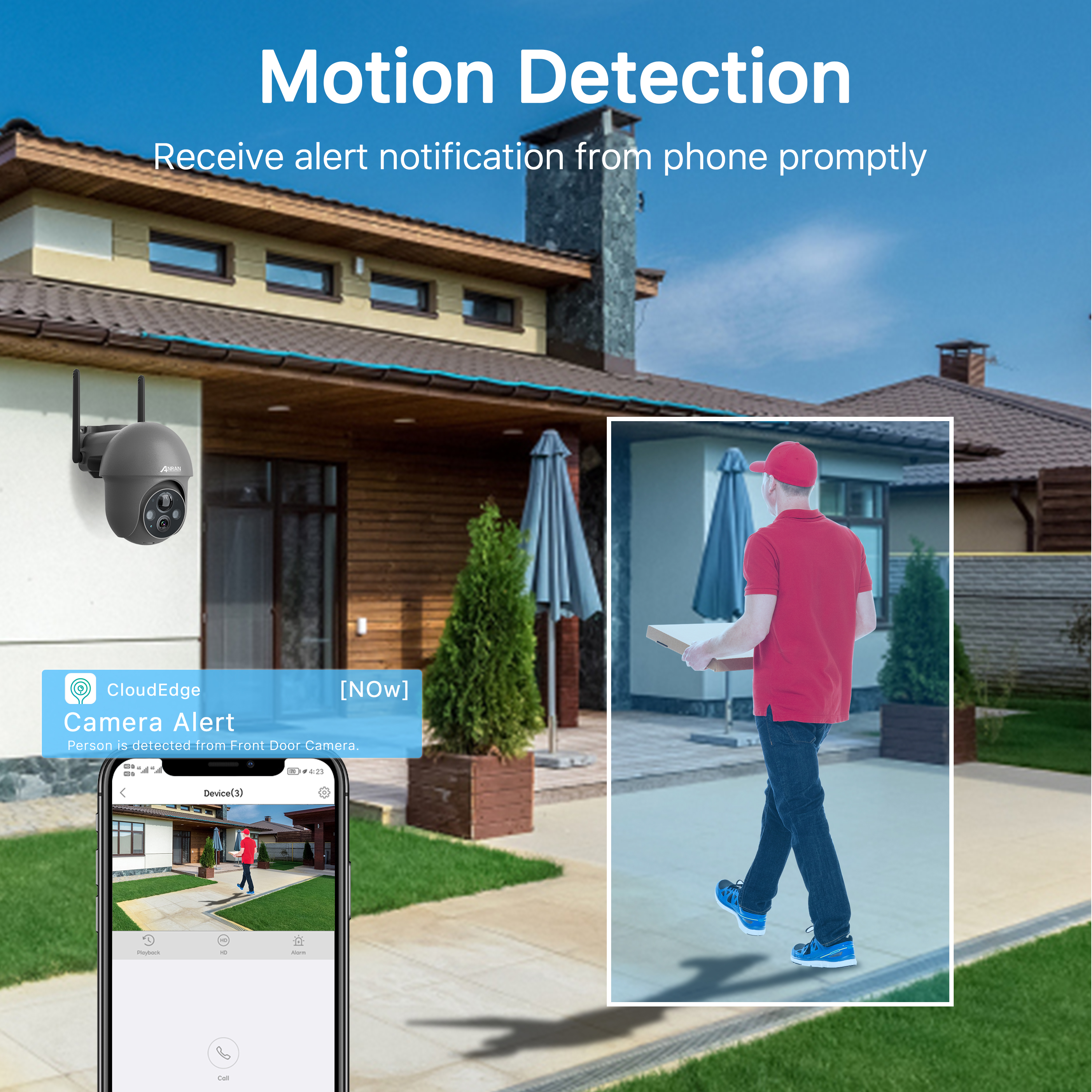 ANRAN 2K WiFi caméra 3/5MP pan - Home Security Cameras Wireless avis et prix