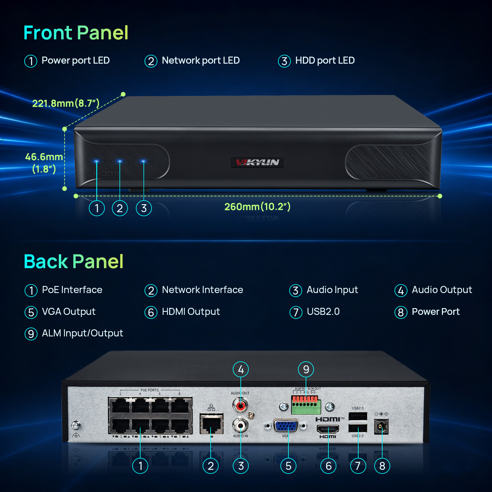 Vikylin 4K NVR jusqu'à 12MP 8  - Home Security Video avis et prix