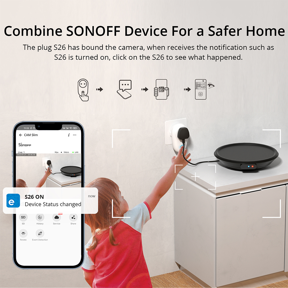 SONOFF 1080P HD Wi-Fi IOT camé - Home Security Google Camera avis et prix