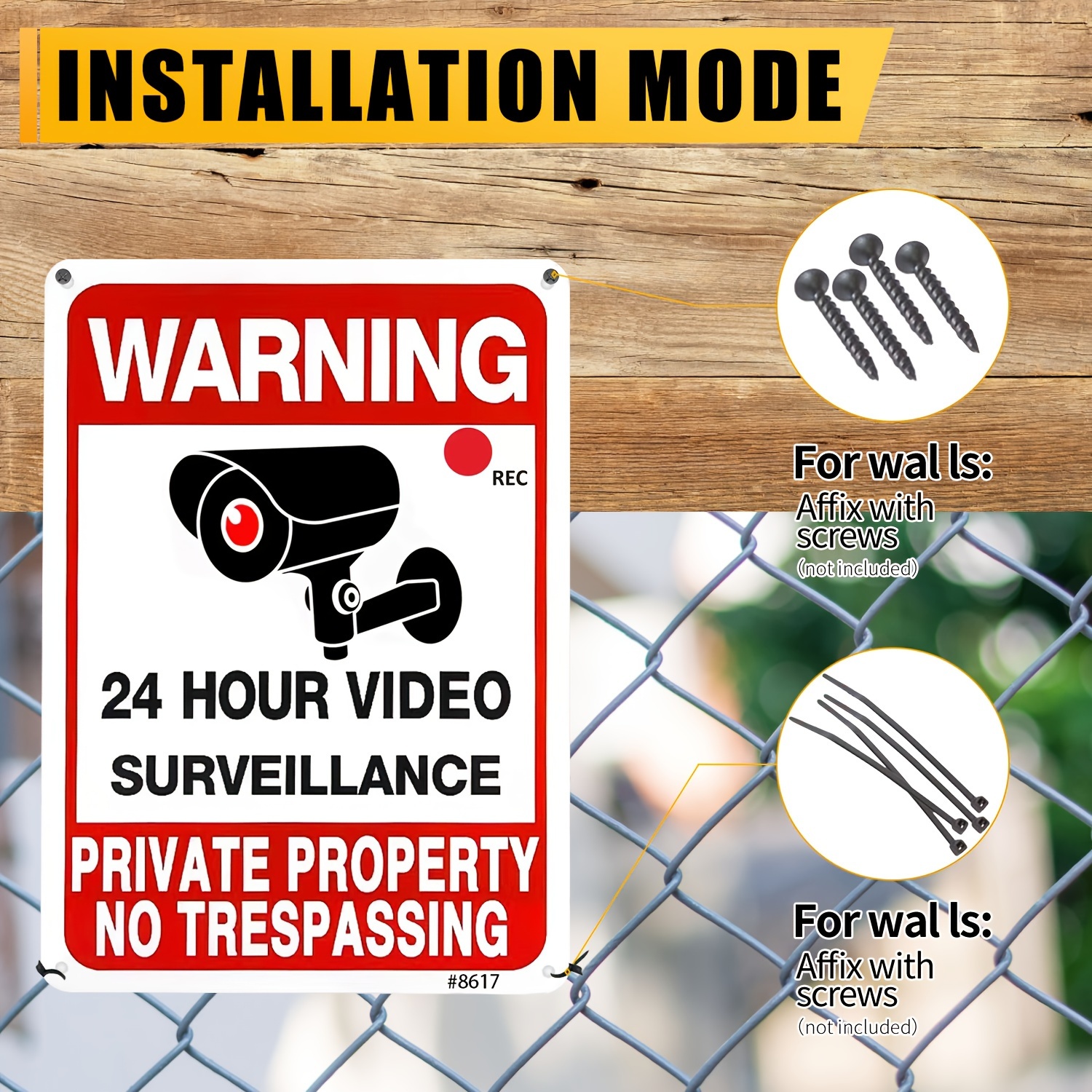 Panneau d'avertissement de vid - Home Security Video avis et prix