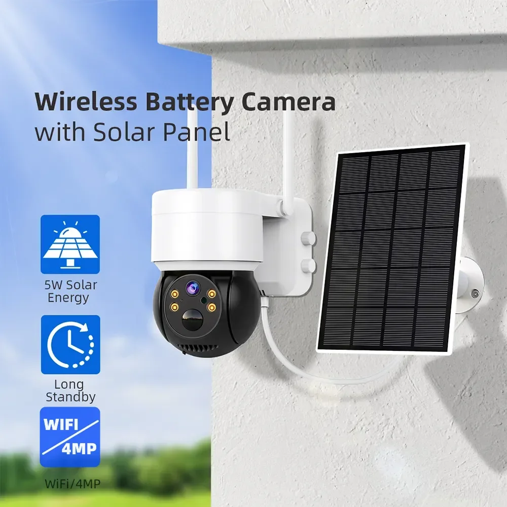 Caméra solaire WIFI 4MP PIR dé - Home Security Cameras Wireless avis et prix