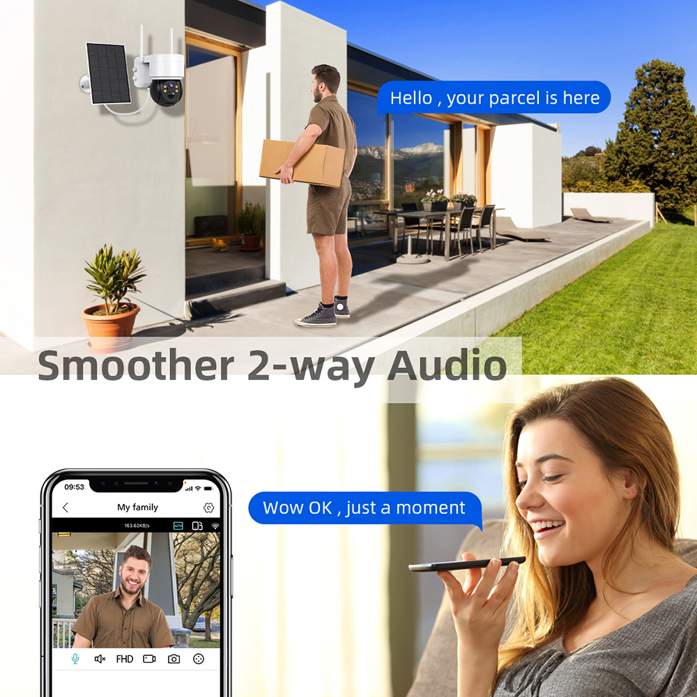 Caméra solaire WIFI 4MP PIR dé - Home Security Cameras Wireless avis et prix
