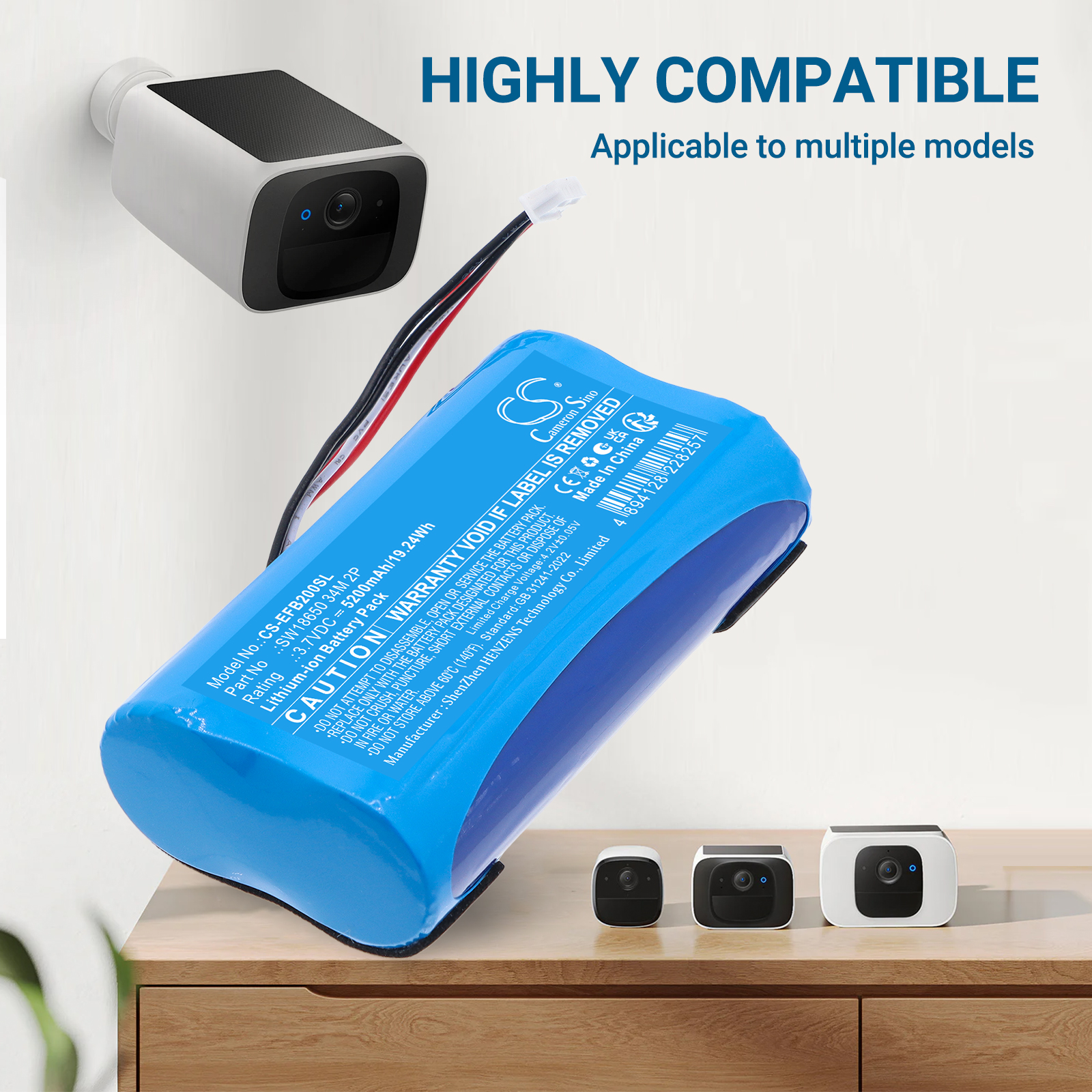 Batterie de remplacement 3.7V  - Home Security Battery Replacement avis et prix