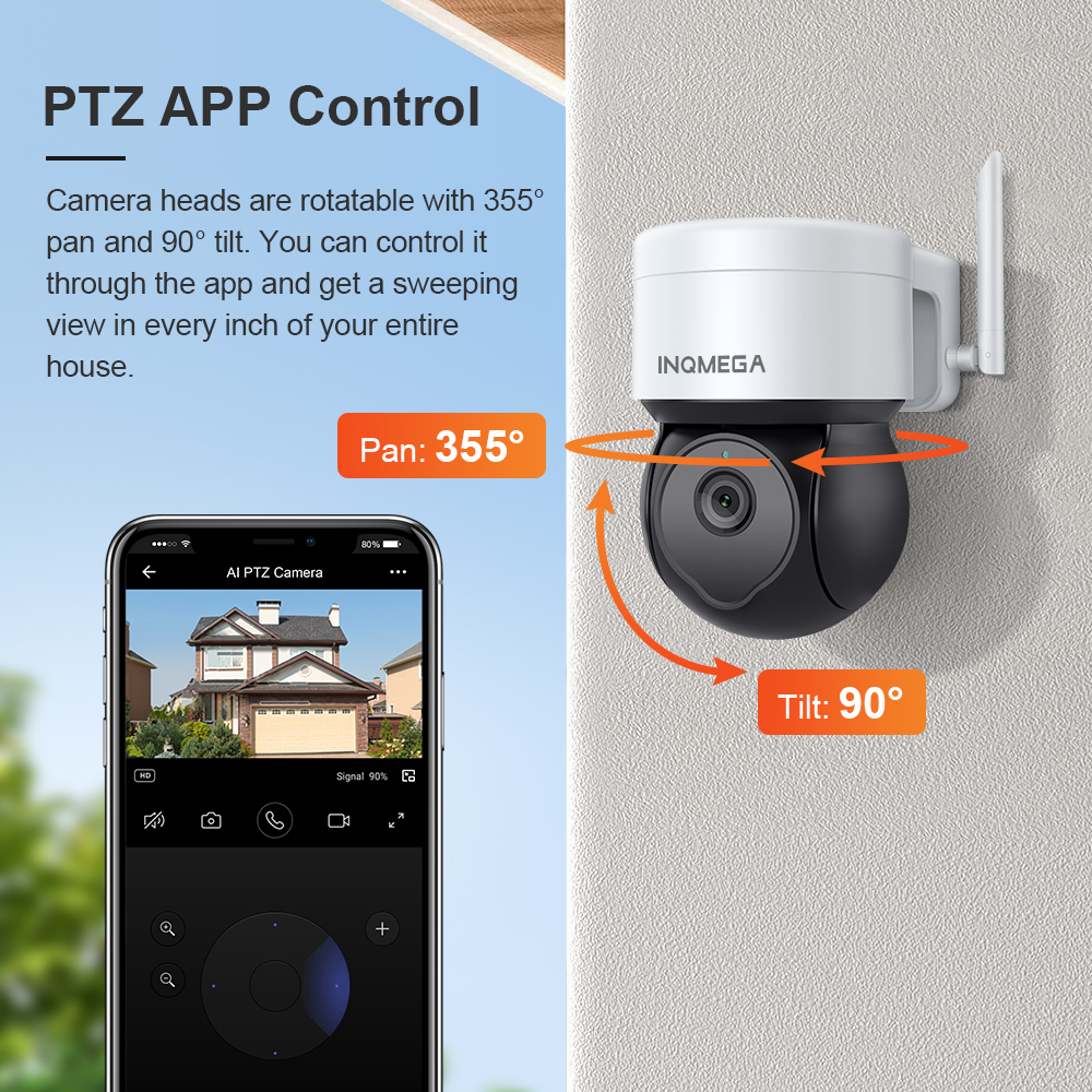 INQMEGA 5MP Tuya caméra PTZ ex - Home Security Google Camera avis et prix