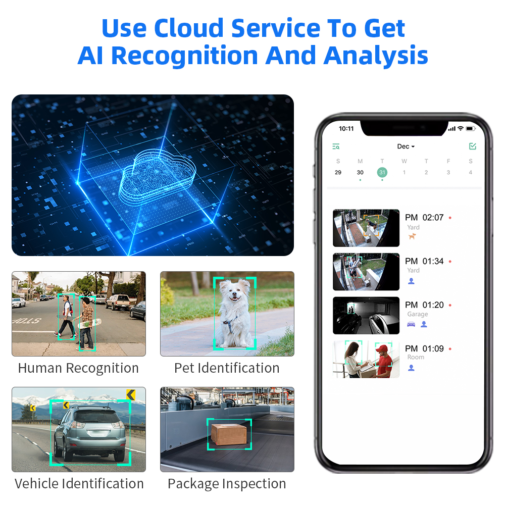 Hiseeu 3MP Cloud AI WiFi camér - Home Security Cameras Wireless avis et prix