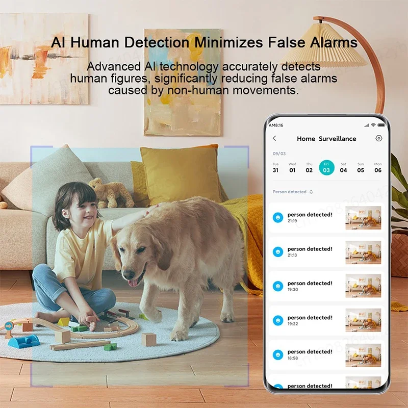 Caméra Wifi XIAOMI PTZ 2K, séc - Home Security Camera Xiaomi avis et prix